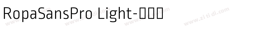 RopaSansPro Light字体转换